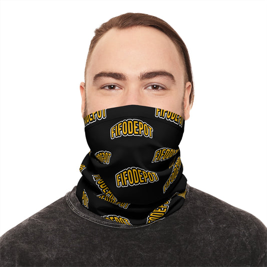 FIFODEPOT Lightweight Neck Gaiter - Versatile Black Face Covering for Outdoor Adventures